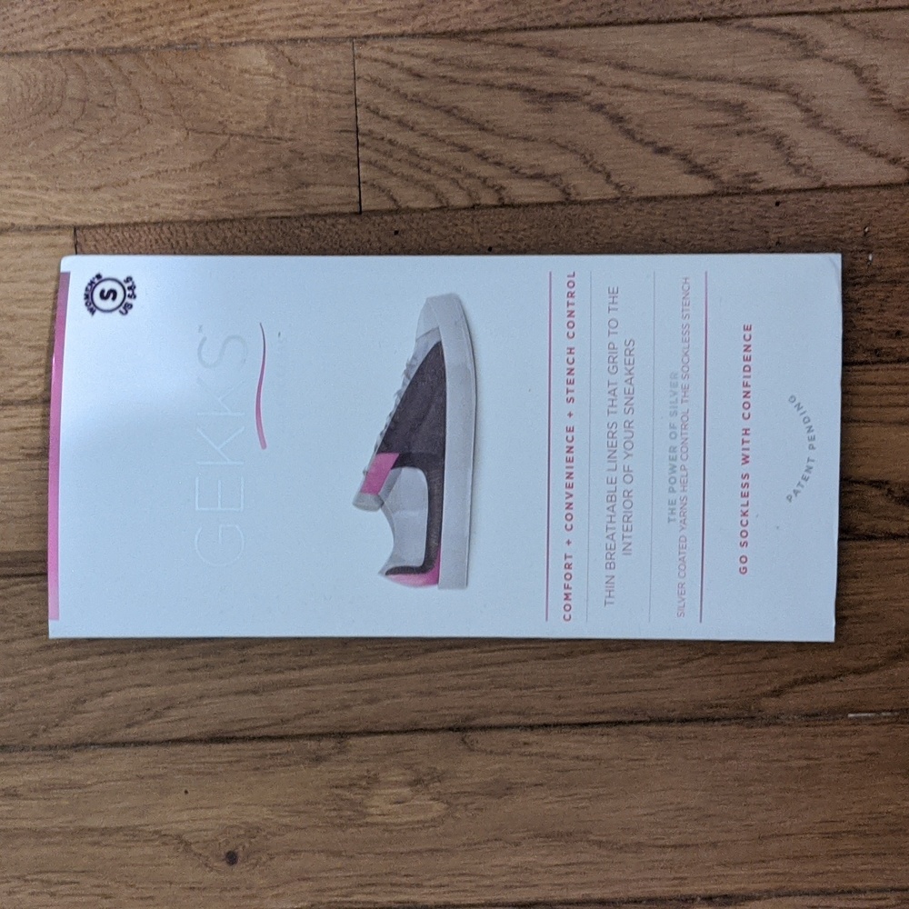 Gekks Tennis shoe liner sock size small